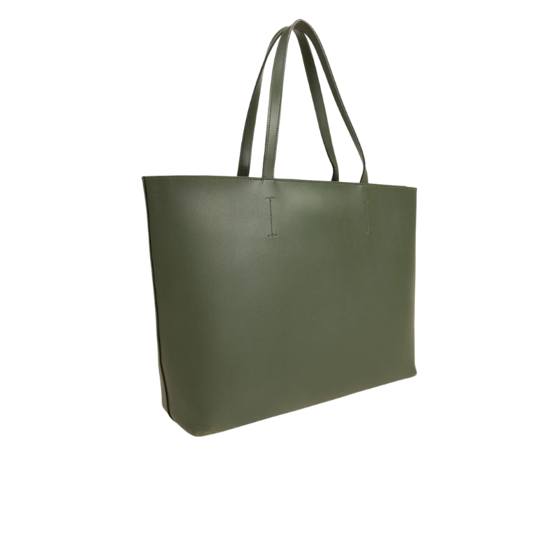 Olive Green Minimalist Tote Bag