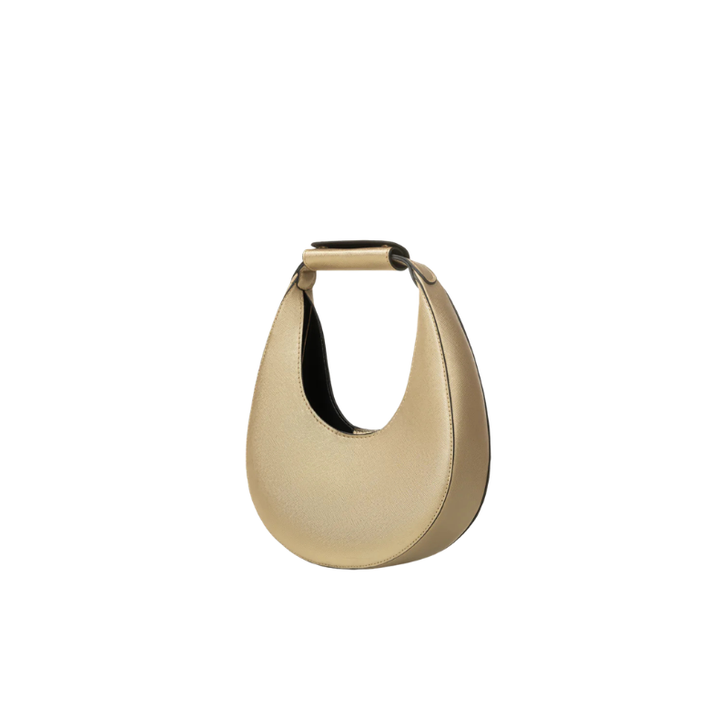 Metallic Gold Crescent Handbag