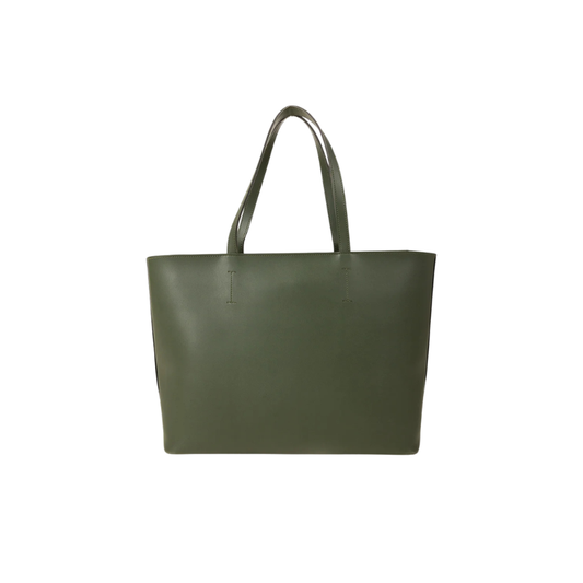 Olive Green Minimalist Tote Bag